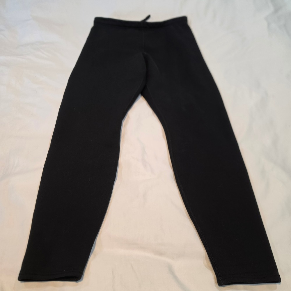 Patagonia Fleece Leggings Women Medium Black Excellent Vintage 25840 Made in USA